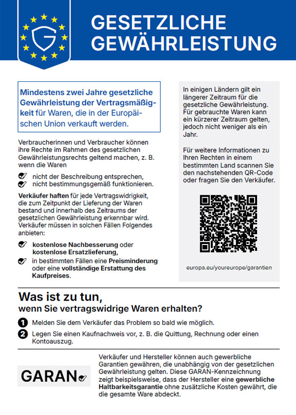 Gesetzliche Gewährleistung